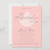 Invitation Thé nuptial Pot de thé en argent Élégante Fête des (Devant)