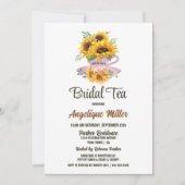 Invitation Thé nuptial rose tournesol (Devant)