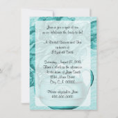 Invitation Thé nuptial Rose vintage (Dos)