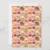 Invitation Thé nuptiale d'illustration colorée mignonne de (Dos)