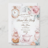 Invitation Thé nuptiale invitation, Alice nuptiale thé (Devant)
