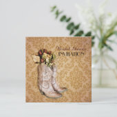 Invitation thé nuptiale occidental de douche de bottes de (Debout devant)