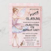 Invitation The Nutcracker Christmas Ballet Birthday (Devant / Derrière)