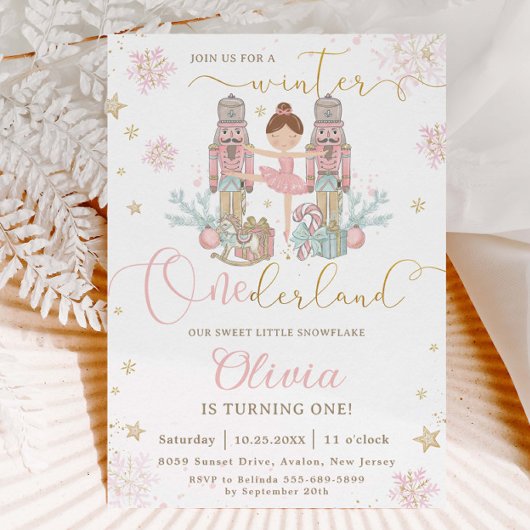 Invitation The Nutcracker Winter Onederland 1st Birthday