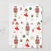 Invitation The Nutcracker Winter Onederland 1st Birthday Red (Dos)