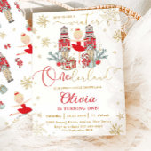 Invitation The Nutcracker Winter Onederland 1st Birthday Red