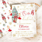 Invitation The Nutcracker Winter Onederland 1st Birthday Red