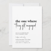 Invitation The One Where They Got Engaged (Devant)