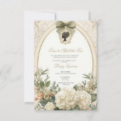 Invitation Thé Party Baby Shower | Il est temps de dévoiler l (Devant)