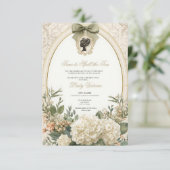 Invitation Thé Party Baby Shower | Il est temps de dévoiler l (Debout devant)