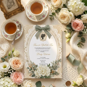 Invitation Thé Party Baby Shower Il est temps de dévoiler l