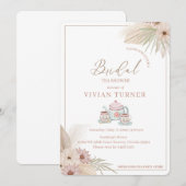 Invitation Thé Party Bohème (Devant / Derrière)