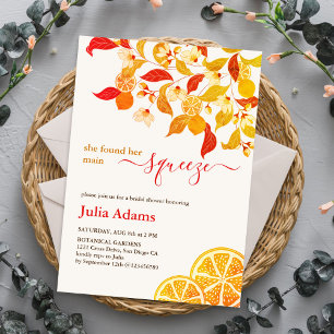 Invitation Thé Party de Mariage Automnal Citron d'Automne