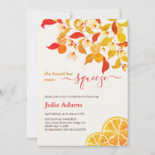 Invitation Thé Party de Mariage Citron Automne (Devant)