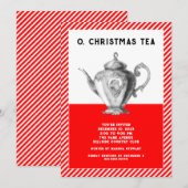 Invitation Thé Party de Noël (Devant / Derrière)