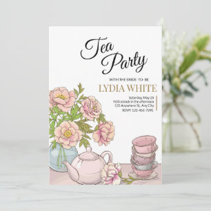 Invitation Thé Party Enterrement de Vie de Jeune Fille Thé Sh
