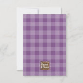 Invitation Thé Party Lavande Gingham Party (Dos)