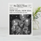 Invitation The Party Times Newspaper New Year New Era (Debout devant)