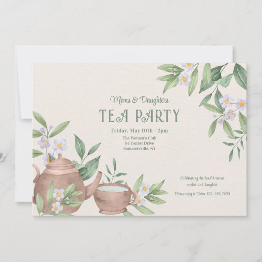 Invitation Thé Party Zen (Devant)