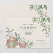 Invitation Thé Party Zen (Devant / Derrière)