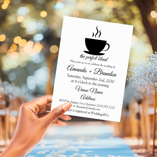 Invitation The Perfect Blend Coffee Wedding