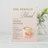 Invitation The Perfect Blend Coquette Coffee Bridal Shower (Debout devant)