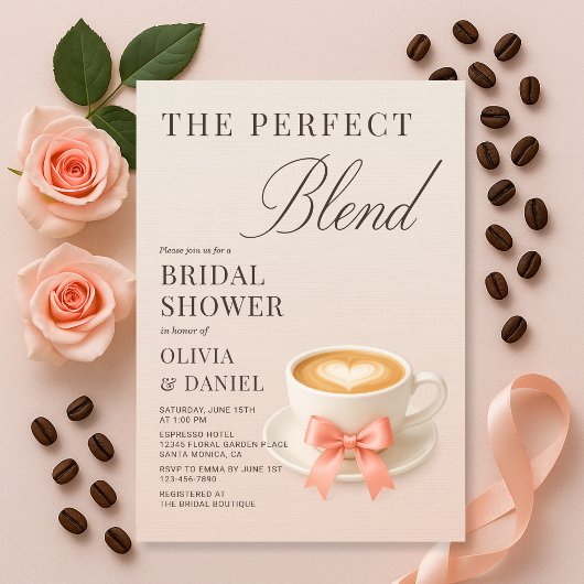 Invitation The Perfect Blend Couple Shower Coffee