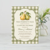 Invitation The Perfect Pair Gingham Couples Bridal Shower (Debout devant)