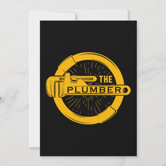 Invitation The Plumber Plumbing Pipe Craft Profession Gift (Devant)