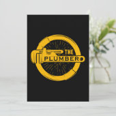 Invitation The Plumber Plumbing Pipe Craft Profession Gift (Debout devant)
