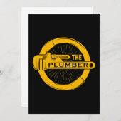 Invitation The Plumber Plumbing Pipe Craft Profession Gift (Devant / Derrière)