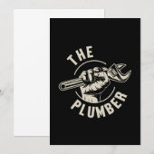 Invitation The Plumber Plumbing Profession Craft Pipe Gift (Devant / Derrière)