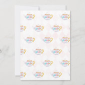 Invitation Thé pour deux, anniversaire de thé (Dos)