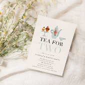 Invitation Thé pour deux | Baby shower Blue Tea Party