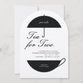 Invitation Thé pour deux classiques Mariage Thé Douche Invita (Devant)