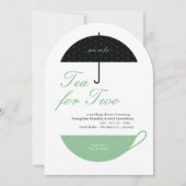 Invitation Thé pour deux classiques Mariage Thé Douche Invita (Devant)
