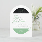 Invitation Thé pour deux classiques Mariage Thé Douche Invita (Debout devant)