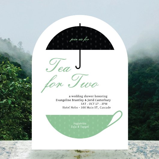 Invitation Thé pour deux classiques Mariage Thé Douche Invita