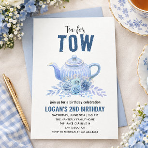 Invitation Thé pour deux – Fête florale pour le 2ème annivers