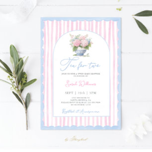 Invitation Thé pour deux grands Baby showers du millénaire
