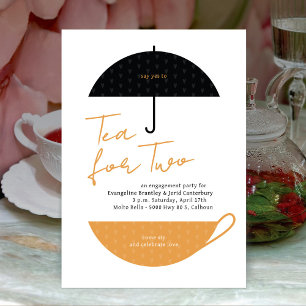 Invitation Thé pour deux parties de thé en terre cuite modern