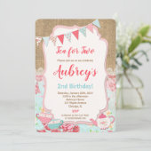 Invitation Thé pour deux Tea Party (Debout devant)