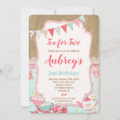 Invitation Thé pour deux Tea Party (Devant)