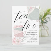 Invitation Thé pour deux Tea Party 2e anniversaire (Debout devant)