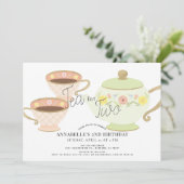 Invitation Thé pour deux Tea Party 2e anniversaire (Debout devant)