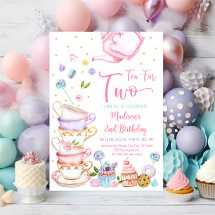 Invitation Thé pour deux Tea Party Anniversaire
