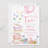Invitation Thé pour deux Tea Party Anniversaire (Devant)