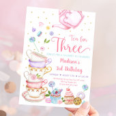 Invitation Thé Pour Trois Soirées Tea Rose Anniversaire