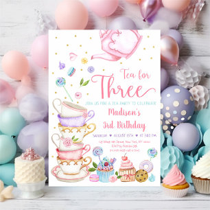 Invitation Thé Pour Trois Soirées Tea Rose Anniversaire