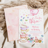 Invitation Thé pour trois Tea Party Anniversaire